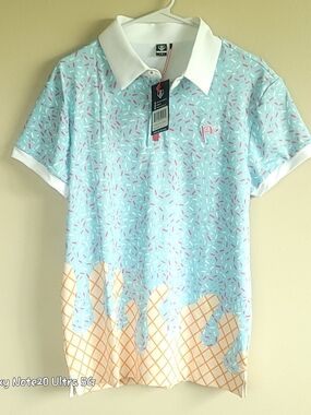 BaseballLifestyle101 IceCream Two-Tone Polo S NWT Deadstock SoldOut Cotton Candy